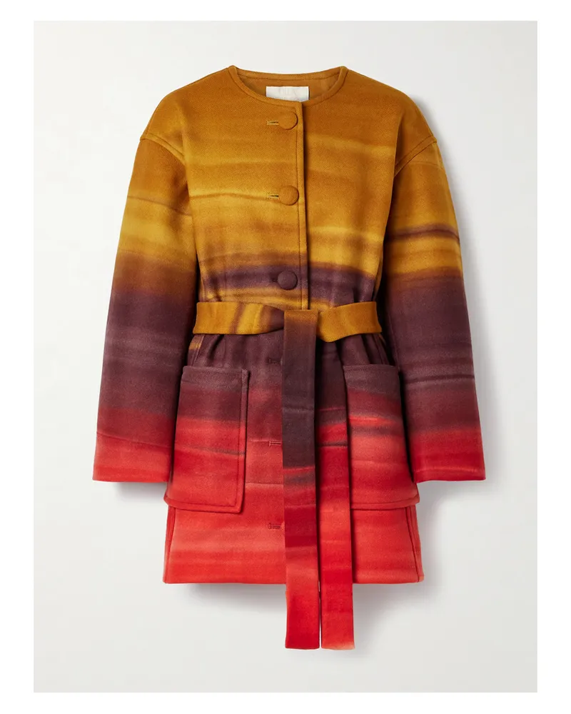 Ulla Johnson Ambrose Oversized-mantel Aus Wollfilz Mit Farbverlauf Und Bindegürtel - Mehrfarbig Mehrfarbig