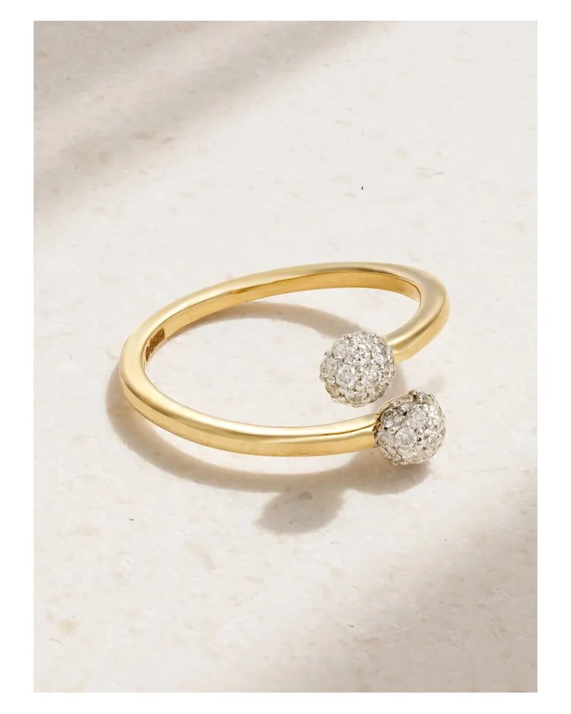 Stone & Strand Ring Aus 10 Karat Gold Mit Diamanten Gold