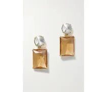 Goldfarbene Ohrringe mit Kristallen