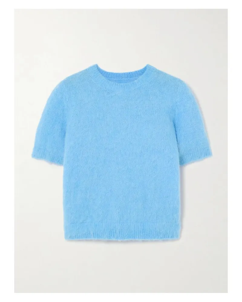 DÔEN Hearst Verkürzter Pullover Aus Einer Alpakawollmischung - Blau Blau