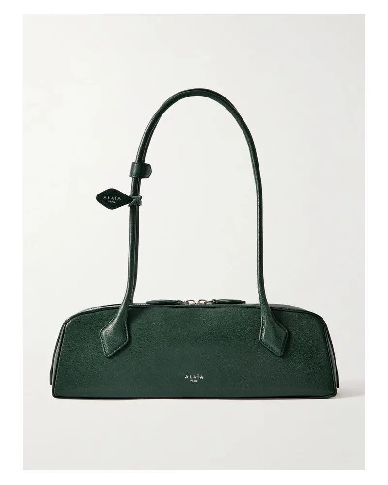 Alaïa Le Teckel Mittelgroße Schultertasche Aus Strukturiertem Leder - Grün Grün