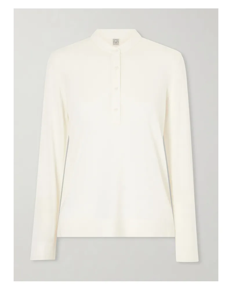 Totême Wool And Silk-blend Sweater - Neutrals Neutrals