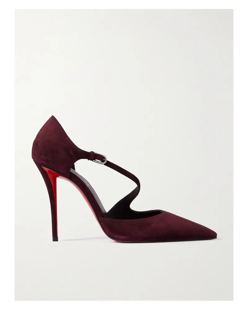 Christian Louboutin Miss Ziggyta 100 Suede Pumps - Purple Purple