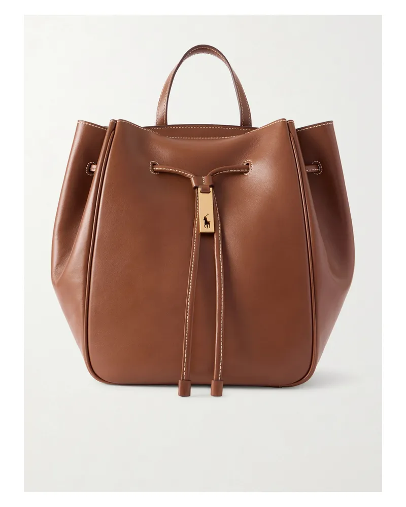 Ralph Lauren Polo Id Leather Backpack - Brown Brown