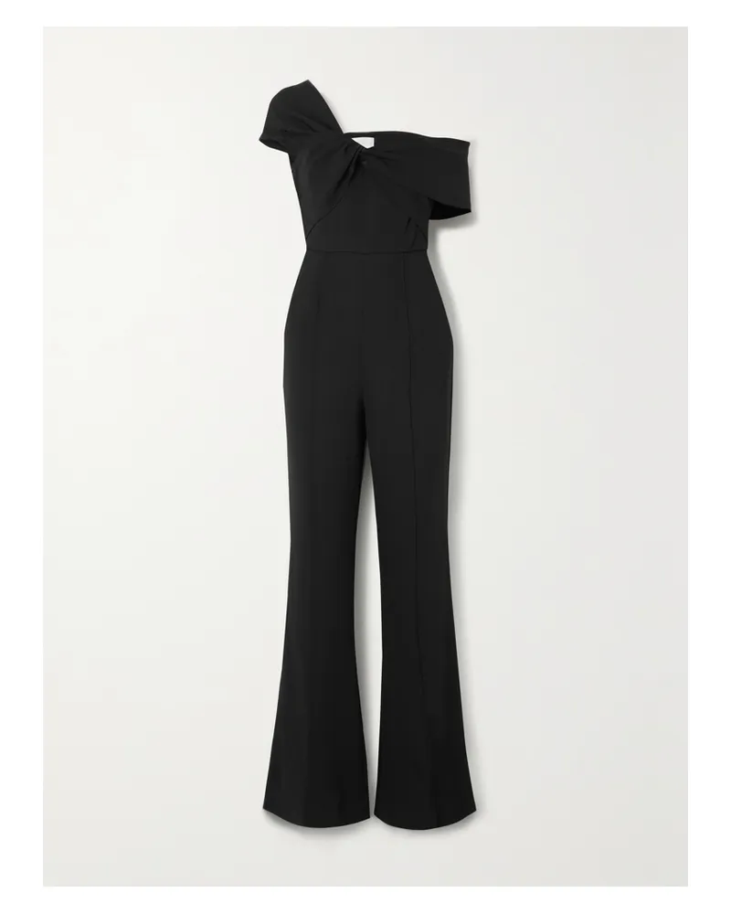 Roland Mouret Asymmetrischer Jumpsuit Aus Stretch-cady Mit Twist-detail - Schwarz Schwarz
