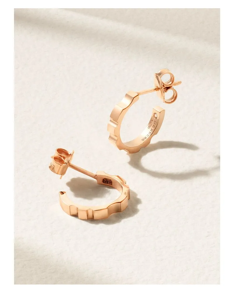 De Beers Rvl Creolen Aus 18 Karat Roségold Mit Diamanten Gold