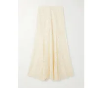 Maxirock Aus Spitze Mit Wellenkante - Elfenbein