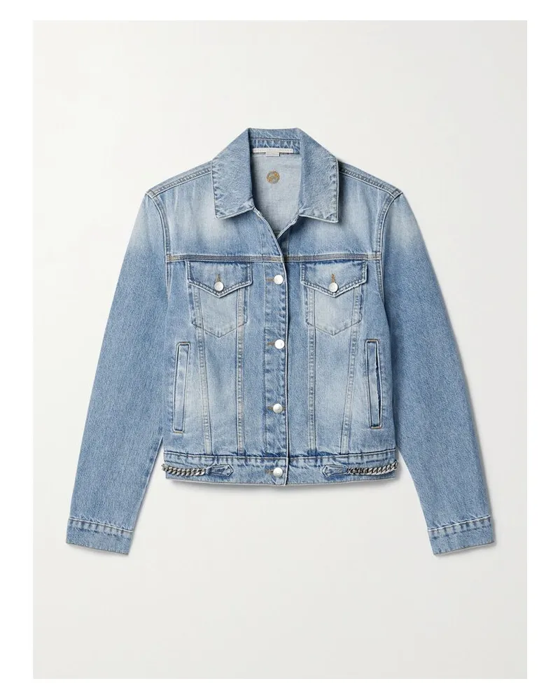 Stella McCartney Net Sustain Iconic Jeansjacke Mit Ketten - Blau Blau