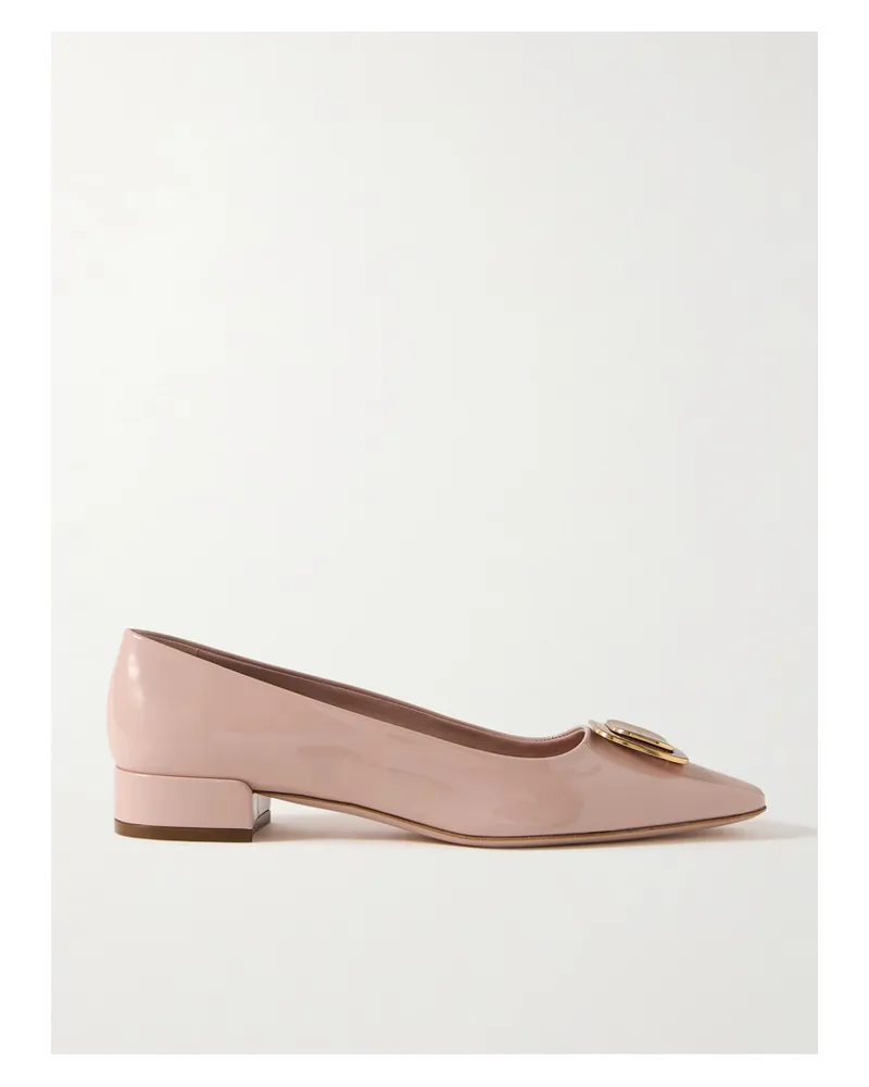 Ferragamo Venera Ballerinas aus Lackleder Pink