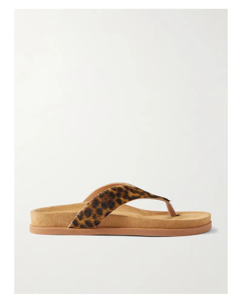 Ancient Greek Sandals Charys Leopard-print Calf Hair Sandals - Animal print Animal