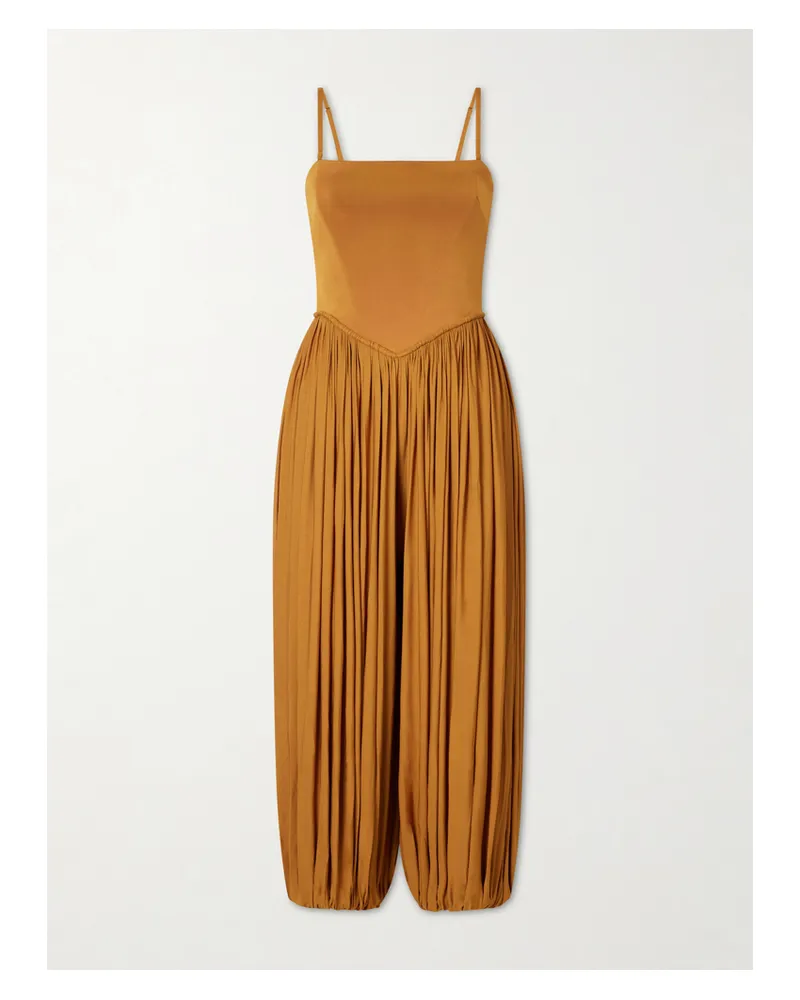 Zimmermann Luna Jersey Cropped Jumpsuit - Orange Orange