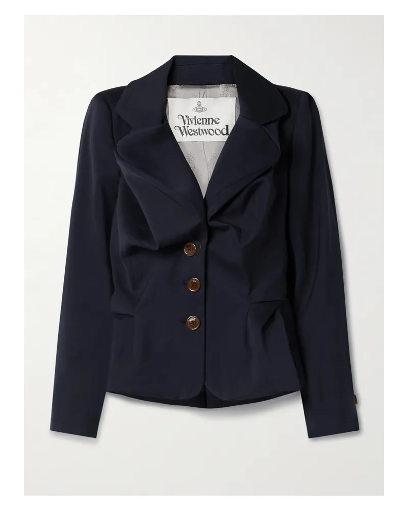 Vivienne Westwood Jacke Aus Woll-twill Mit Schößchen Und Raffungen - Blau Blau