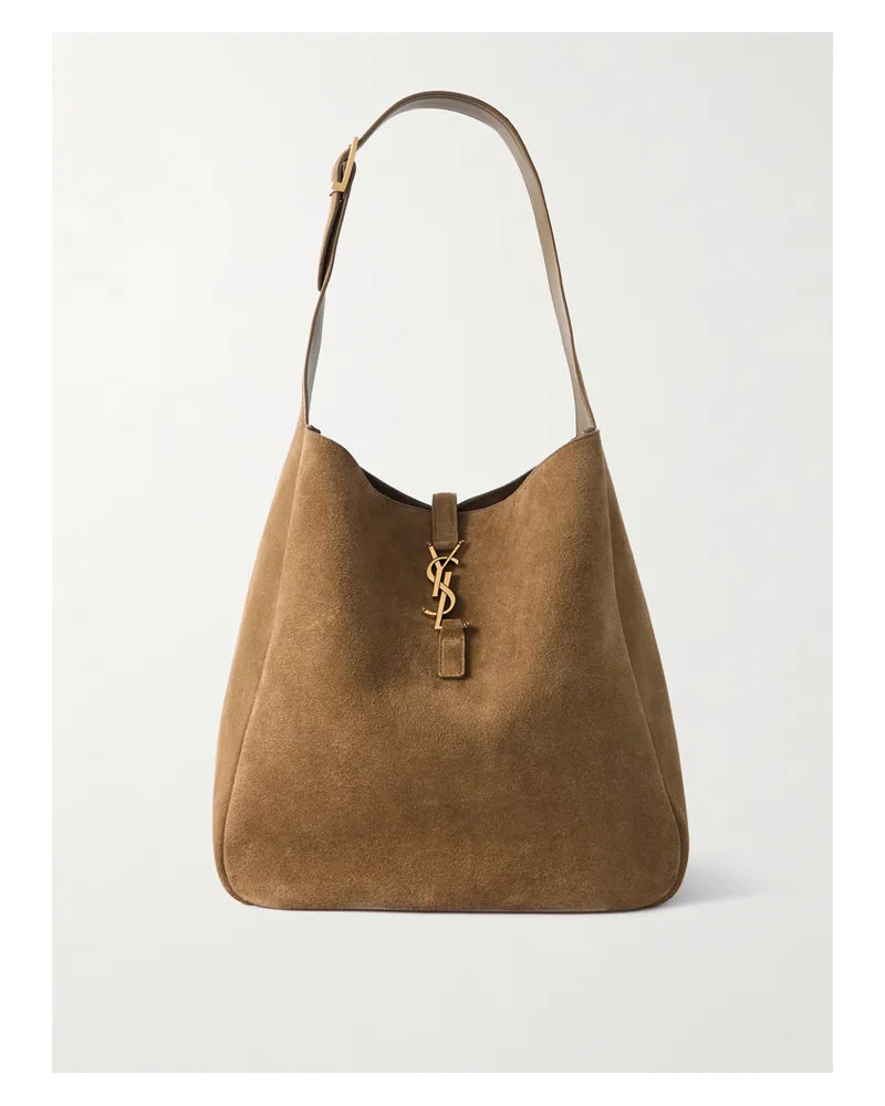 Saint Laurent Le 5 À 7 Supple Large Suede Shoulder Bag - Brown Brown