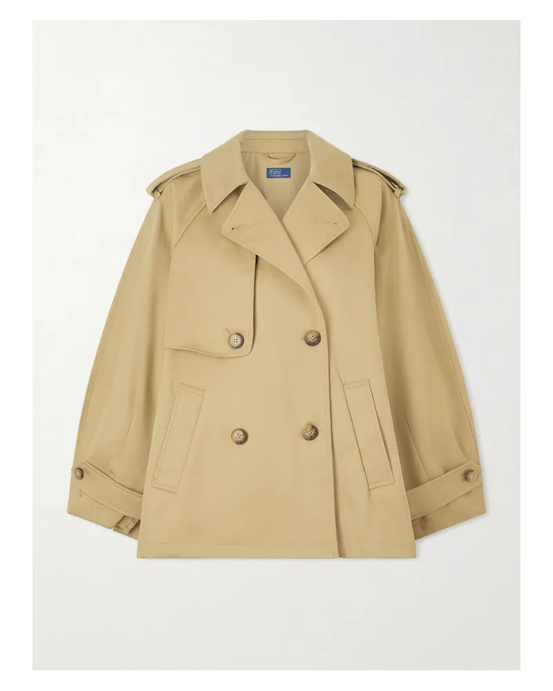 Ralph Lauren Double-breasted Cotton-gabardine Trench Coat - Neutrals Neutrals