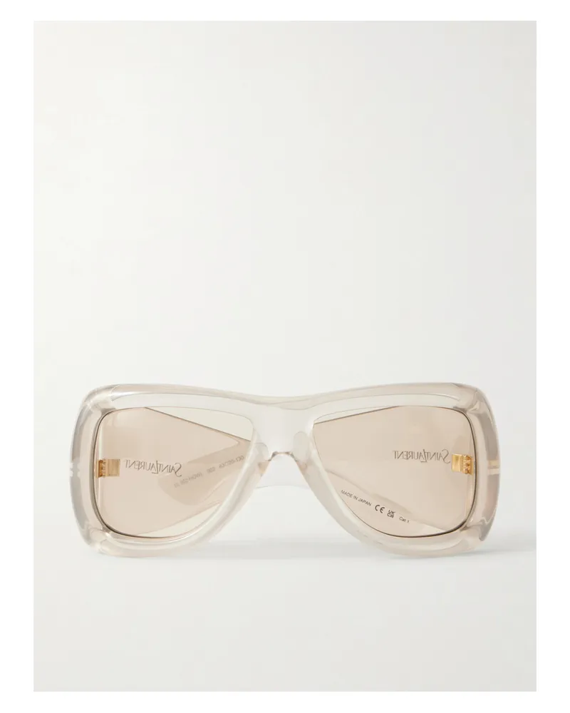 Saint Laurent Sl 902 Howl D-frame Acetate Sunglasses - Neutrals Neutrals