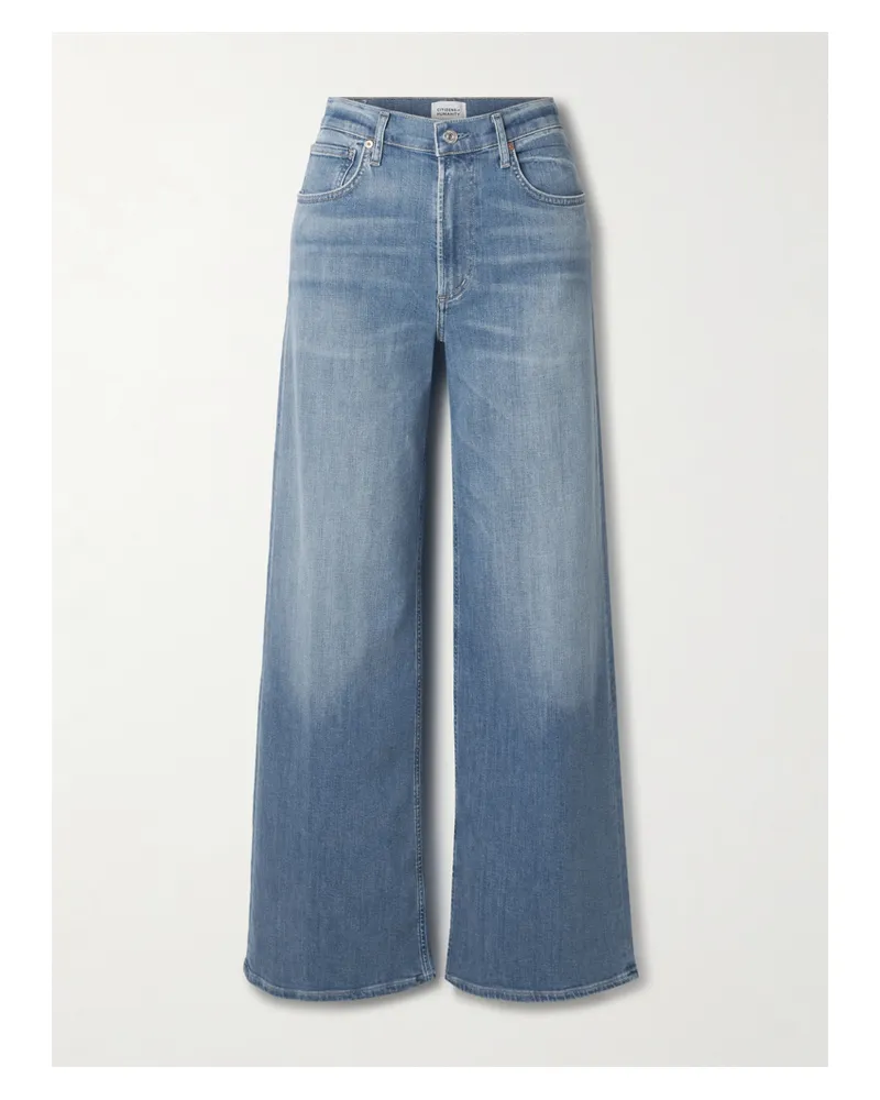 Citizens of humanity Lyra Long Halbhohe Jeans Mit Weitem Bein - Blau Blau