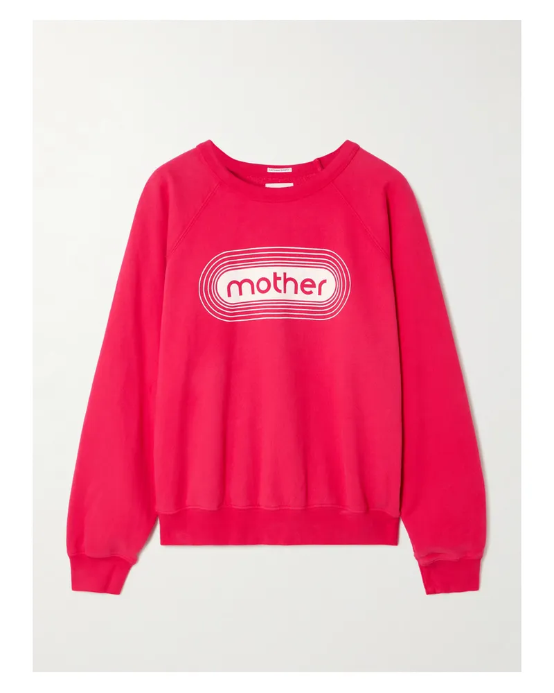 Mother The Concert Printed Cotton-jersey Sweatshirt - Red Red