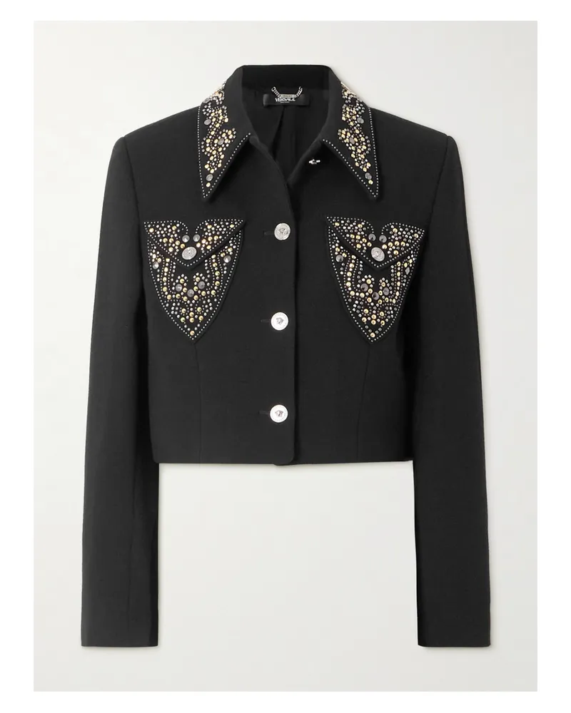 Versace Wolljacke Mit Verzierungen - Schwarz Schwarz