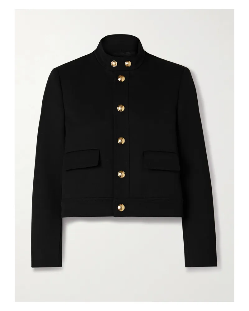 Nili Lotan Hadley Cropped Wool-twill Jacket - Black Black
