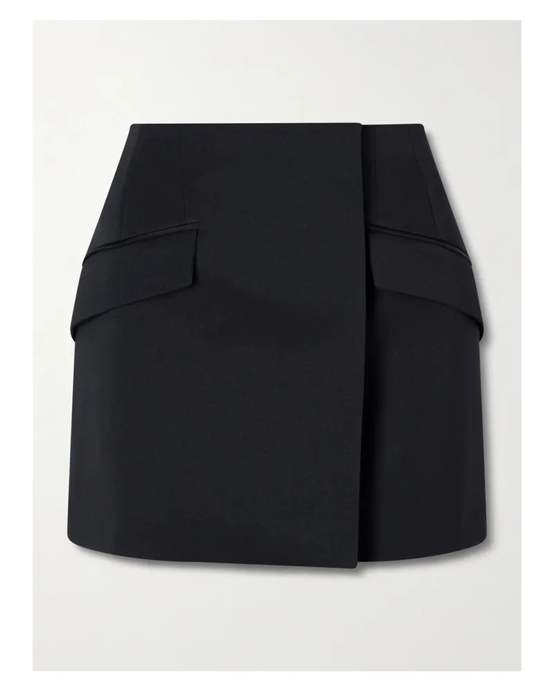 Givenchy Minirock Aus Grain De Poudre Aus Wolle - Schwarz Schwarz