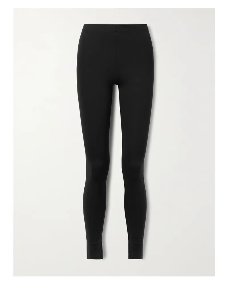 The Row Woolworth Leggings Aus Stretch-ponte - Schwarz Schwarz