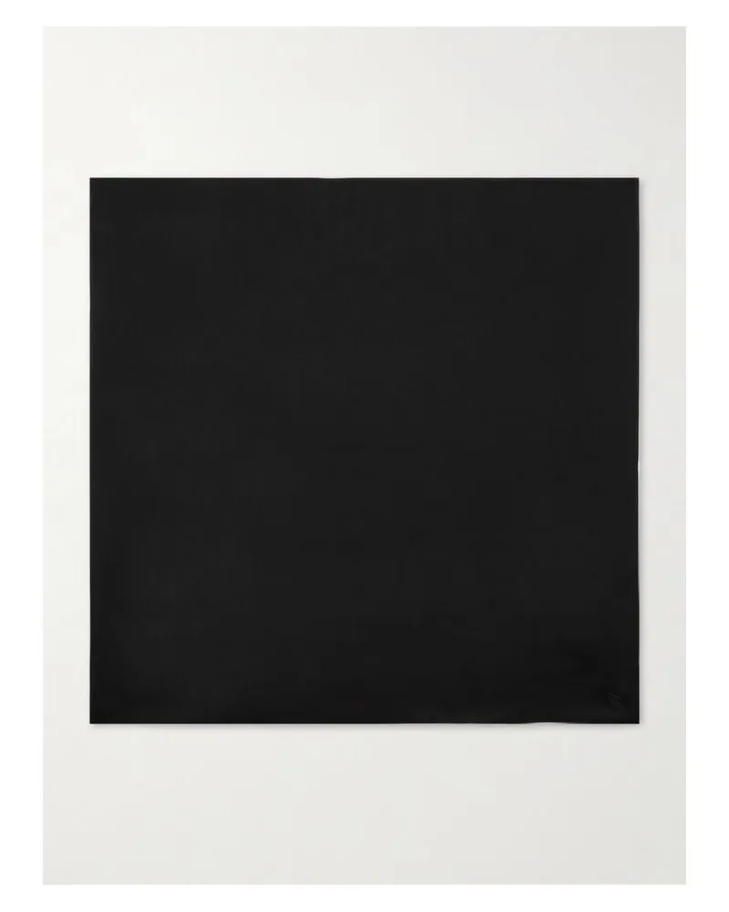 Another Tomorrow Tuch Aus Satin Mit Stickerei - Schwarz Schwarz