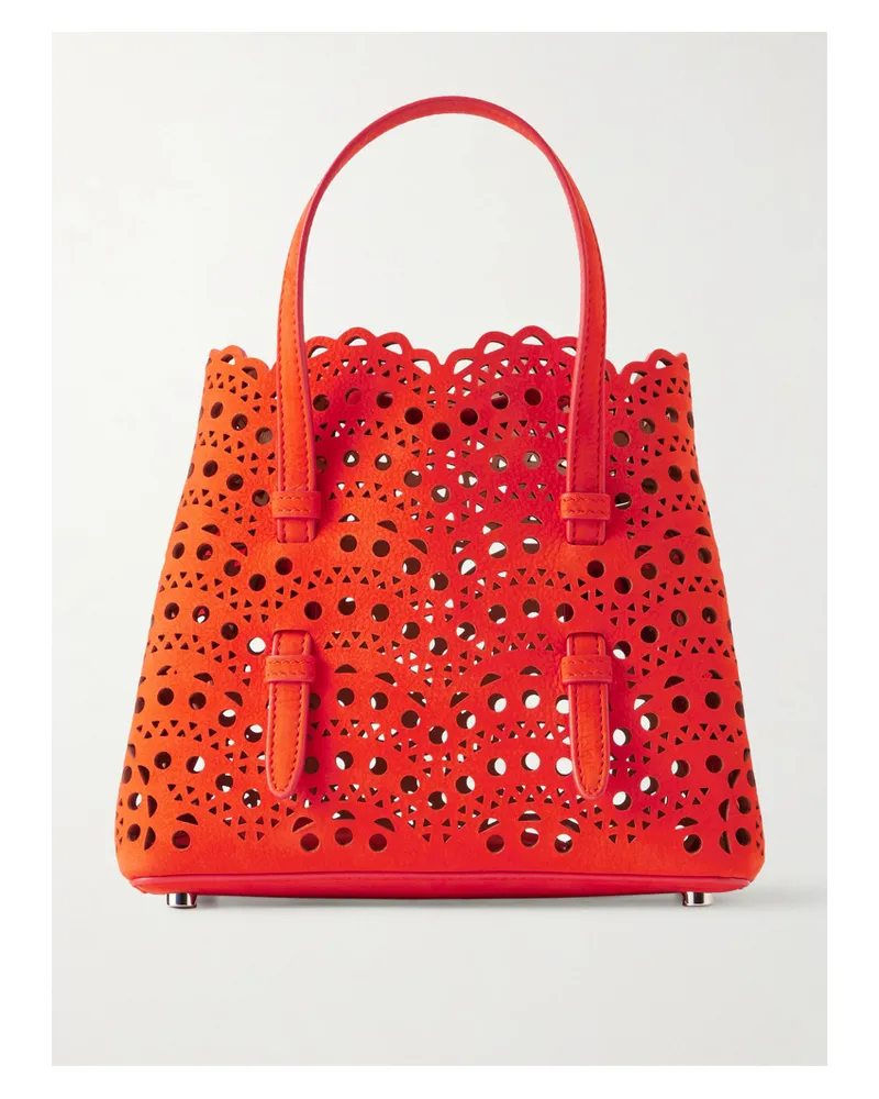 Alaïa Mina 20 Tote Aus Lasergeschnittenem Leder - Orange Orange