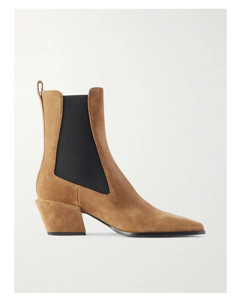 Paris Texas Bettina Chelsea Boots Aus Veloursleder - Braun Braun