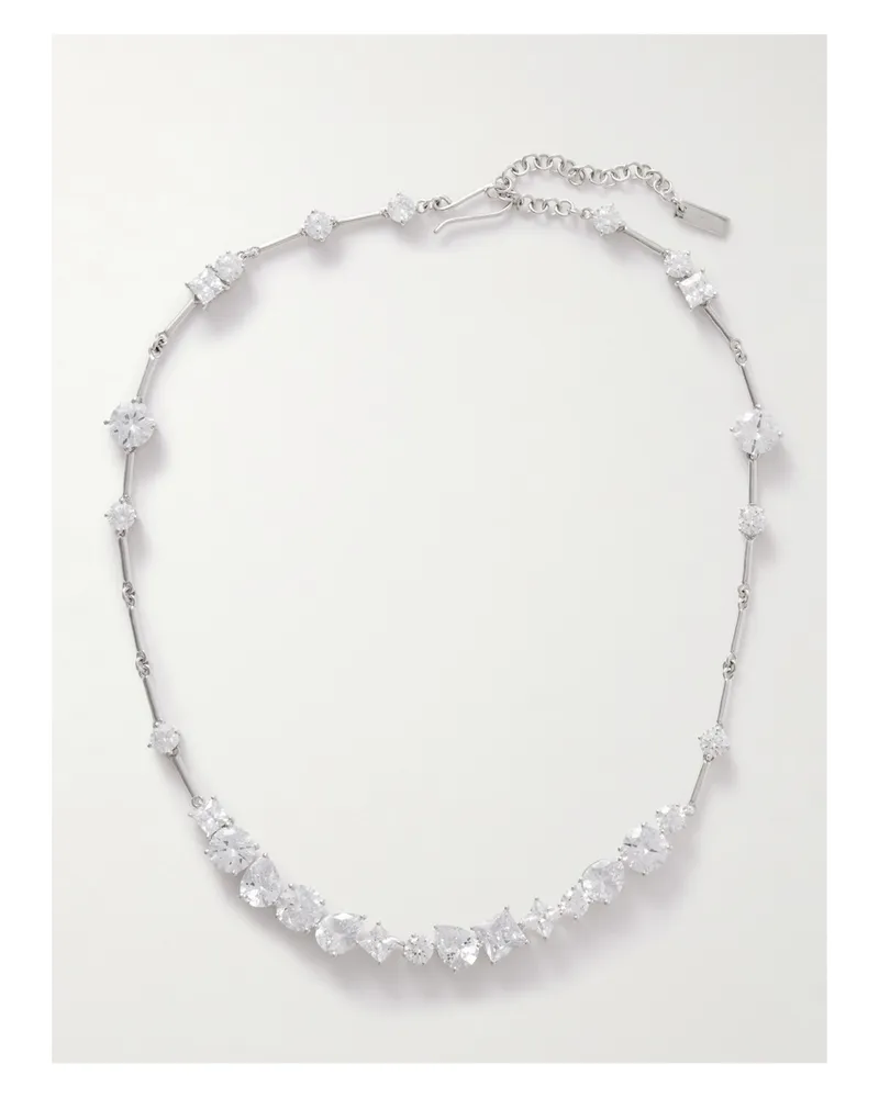 Completedworks Rhodium-plated Cubic Zirconia Necklace - Silver Silver