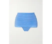 Bill Bikini-höschen Aus Gerafftem Stretch-mesh - Blau