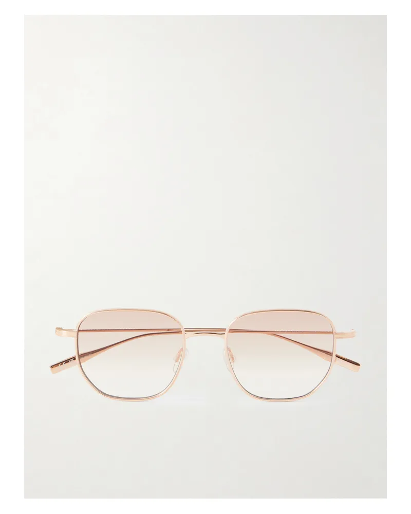 Barton Perreira Revere Sonnenbrille Aus Goldfarbenem Titan Mit Eckigem Rahmen - Pink Pink