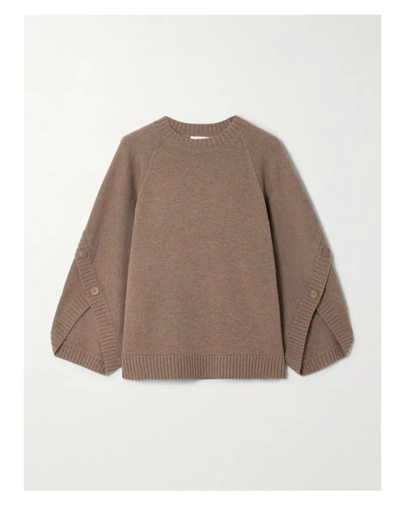 Max Mara Ampex Pullover Aus Einer Woll-kaschmirmischung - Braun Braun