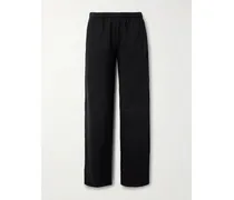 Classic Straight Leg Pants – Onyx – Hose Mit Geradem Bein Aus Jersey Aus Einer Baumwollmischung - Schwarz