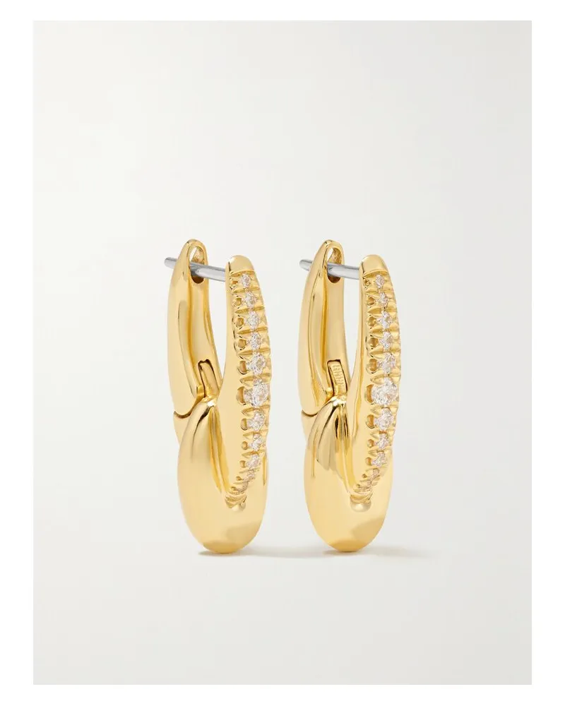 Melissa Kaye Ada Creolen Aus 18 Karat Gold Mit Diamanten Gold