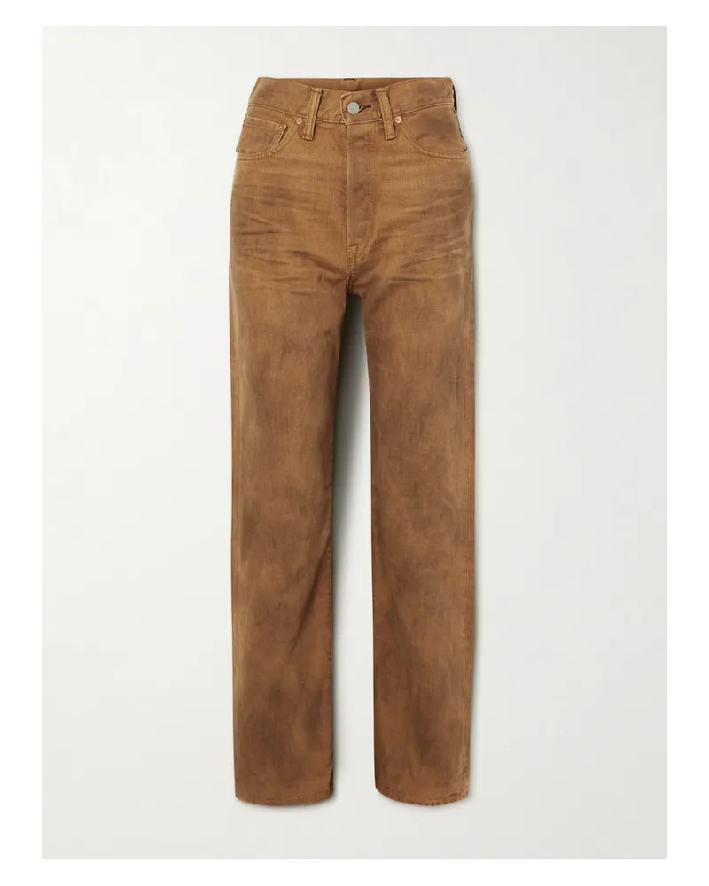 RRL High-rise Straight-leg Jeans - Brown Brown