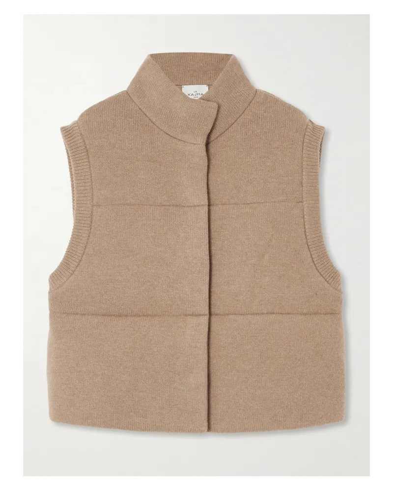Le Kasha 1918 Montana Quilted Organic Cashmere Vest - Brown Brown