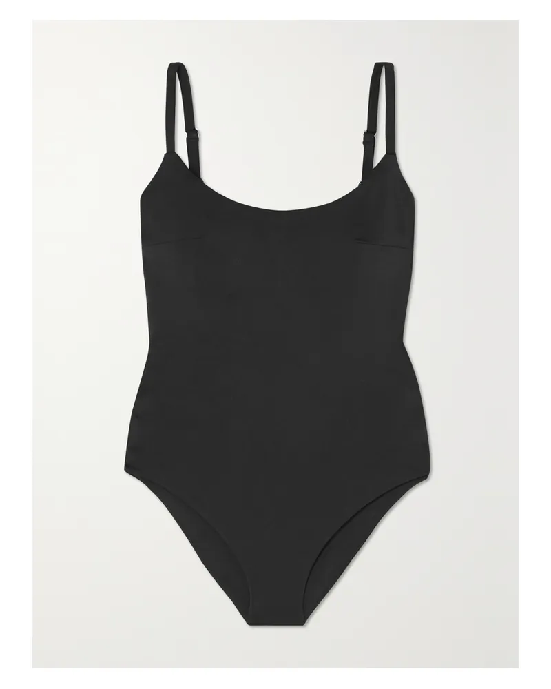 Form and Fold D–g The One Badeanzug Aus Recyceltem Material Mit Bügeln - Schwarz Schwarz