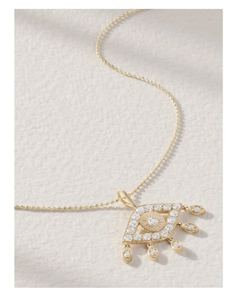 Sydney Evan Kette Aus 14 Karat Gold Mit Diamant Gold