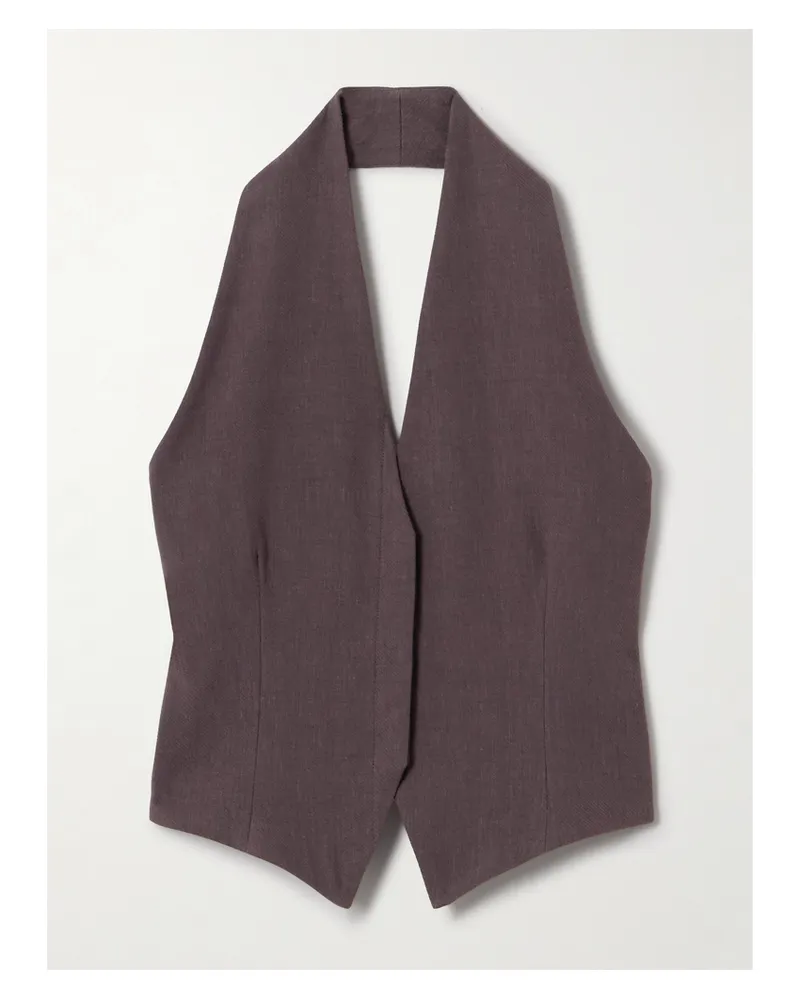 Cortana Umbra Neckholder-weste Aus Einer Mischung Aus Wolle, Biobaumwolle Und Hanf Mit Stretch-anteil - Lila Lila