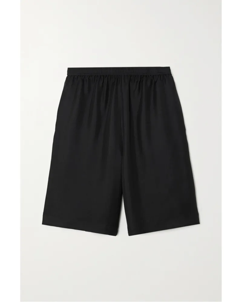 Loulou Studio Zinia Shorts aus Seiden-twill Schwarz