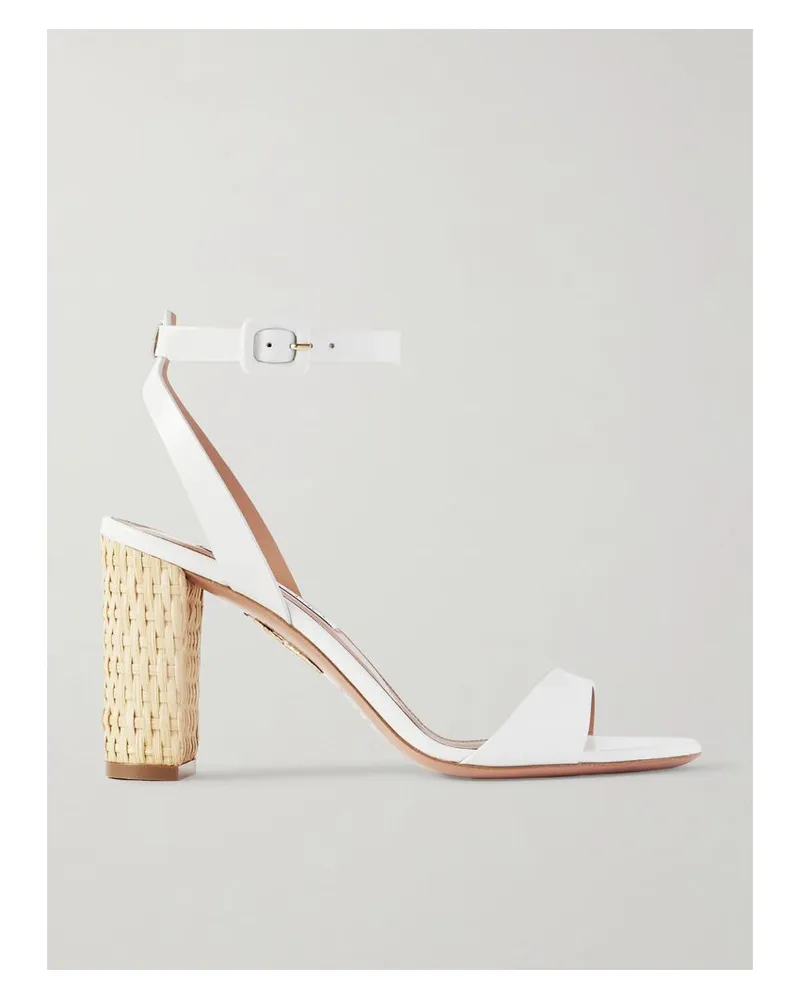 Aquazzura Sunseeker 85 Sandalen Aus Leder - Weiß Weiß
