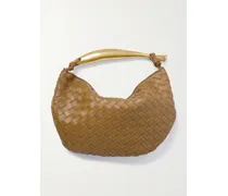 Sardine Small Intrecciato Leather Tote - Brown