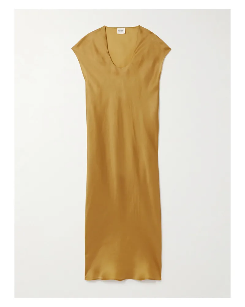 KHAITE Darby Midikleid Aus Seidenorganza - Gelb Gelb