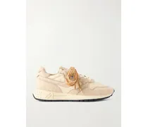 Reelwind Leather-trimmed Suede And Shell Sneakers - Neutrals