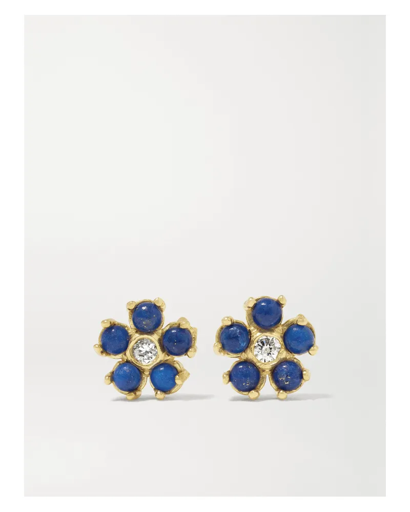 Jennifer Meyer Ohrstecker Aus 18 karat Gold Mit Lapislazuli Und Diamanten Gold