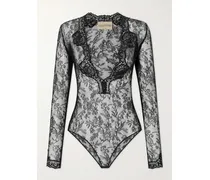 Stretch-lace Bodysuit - Black