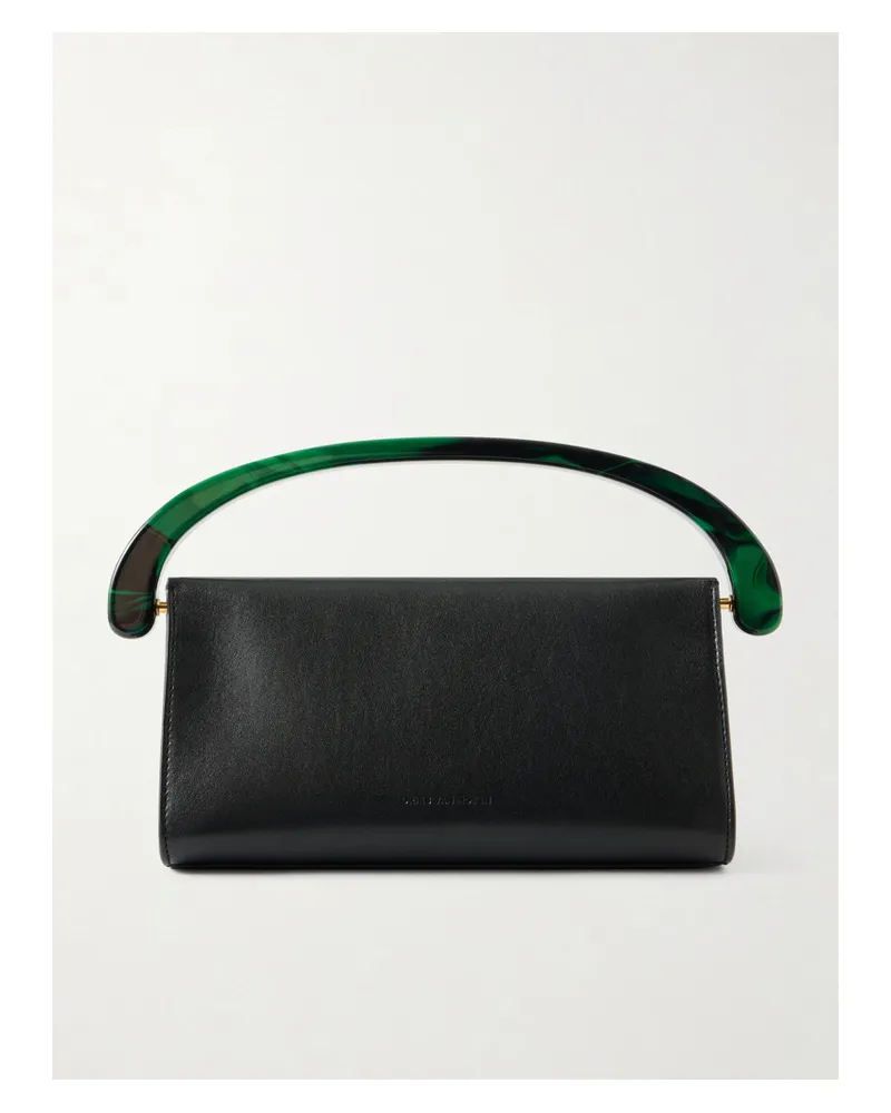 Dries van Noten Leather Shoulder Bag - Black Black