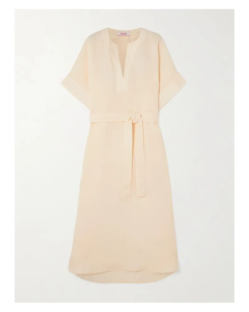 Eres Bibi Kaftan Aus Leinen Mit Bindegürtel - Neutral Neutral