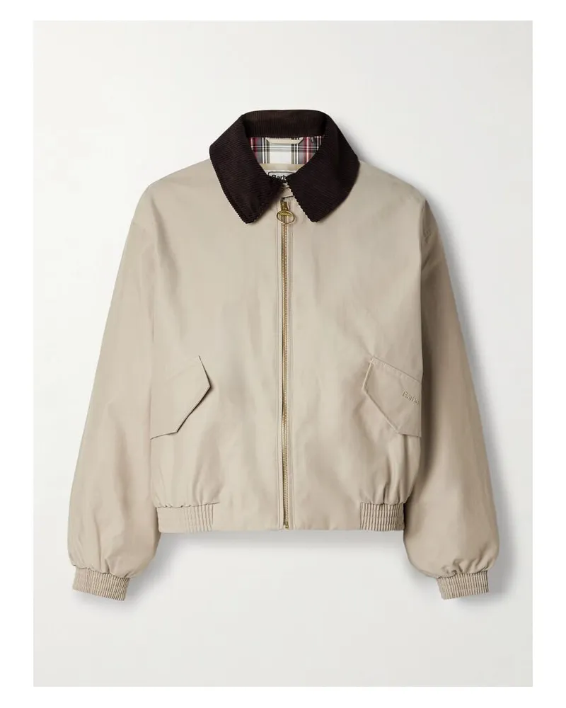 Barbour Barbour The Edit By Alexa Anna Jacke Aus Einer Baumwollmischung Mit Cord-besatz - Neutral Neutral