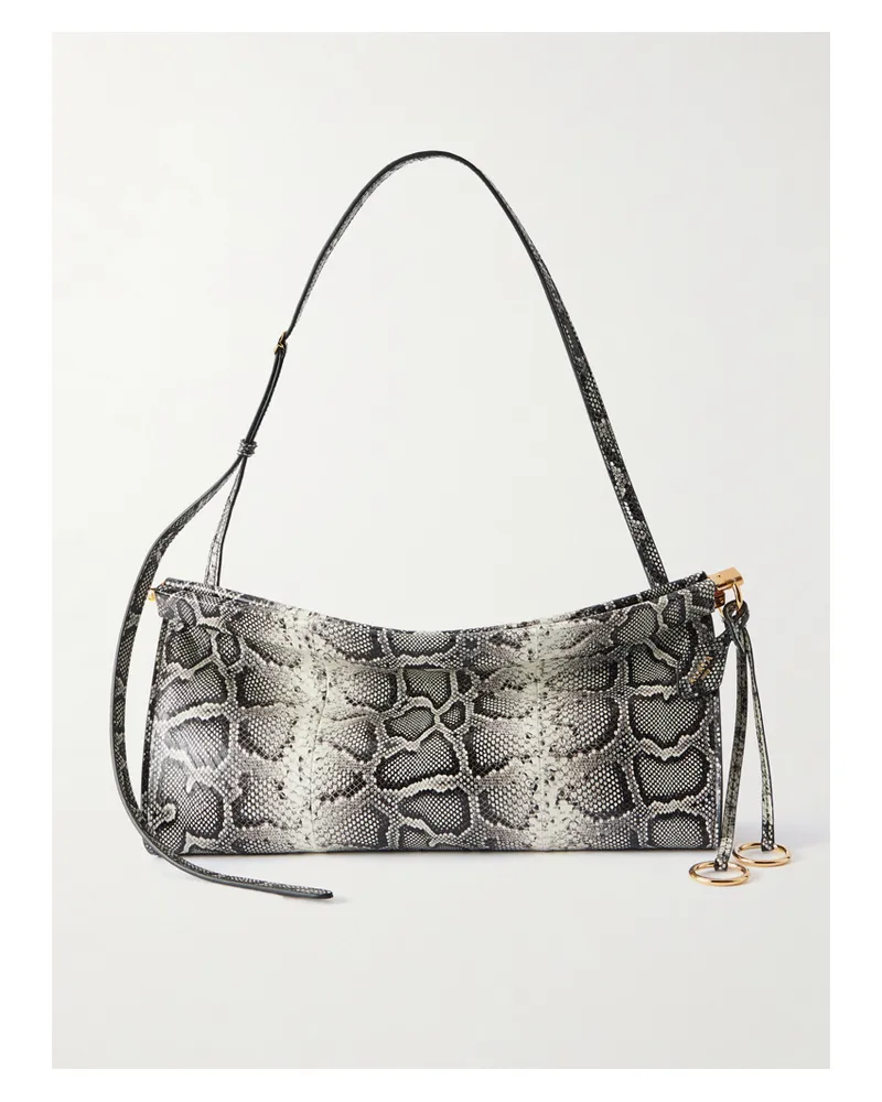 Alaïa Le Click E/w Mittelgroße Schultertasche Aus Aalleder Mit Schlangeneffekt - Animal-Print Animal-print